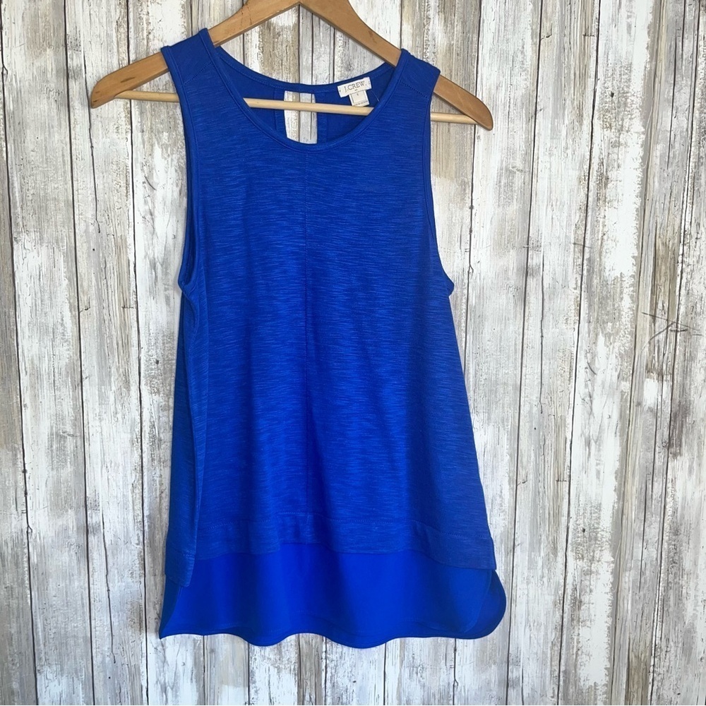 J.Crew Blue Sleeveless Tank Top NWT Size S Lightweight Casual Summer Top